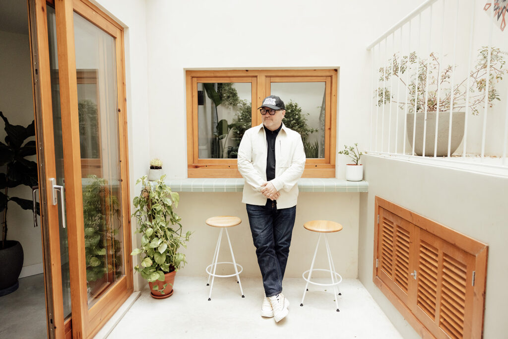 Relaxed brand portrait of an entrepreneur during a branding photoshoot in Spain