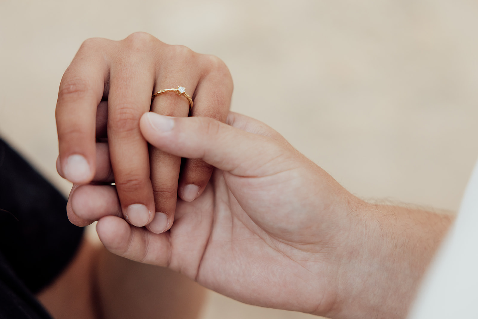 Golden hour proposal photoshoot overlooking Mediterranean Sea